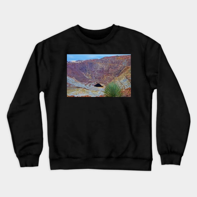 Bisbee Arizona Velvet Pit Copper Mine Crewneck Sweatshirt by WayneOxfordPh